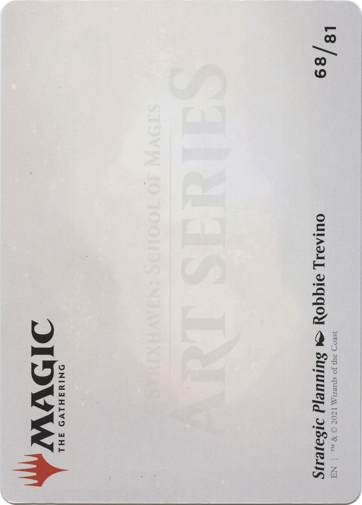 Strategic Planning // Strategic Planning (ASTX-068) (Borderless) [Strixhaven Art Series]