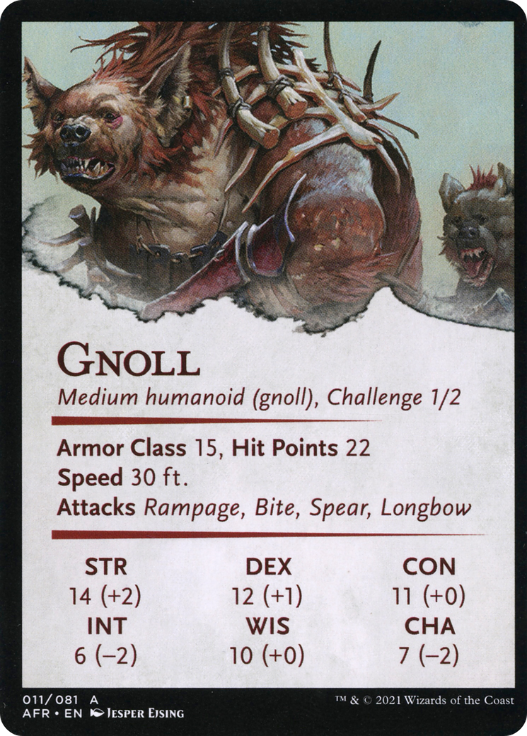 Gnoll Hunter // Gnoll Hunter (AAFR-011) (Borderless) [Adventures in the Forgotten Realms Art Series] Foil