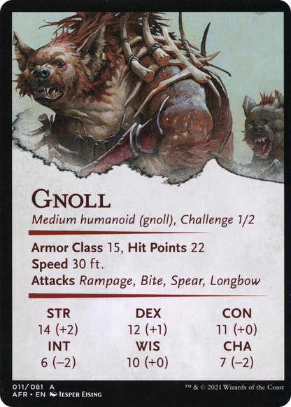 Gnoll Hunter // Gnoll Hunter (AAFR-011) (Borderless) [Adventures in the Forgotten Realms Art Series]