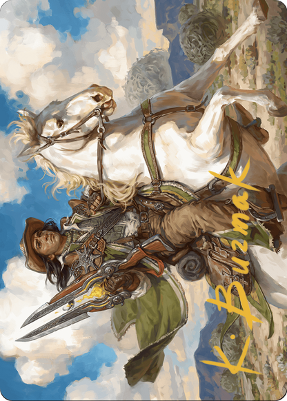 Wylie Duke, Atiin Hero // Wylie Duke, Atiin Hero (AOTJ-035) (Borderless) [Outlaws of Thunder Junction Art Series]