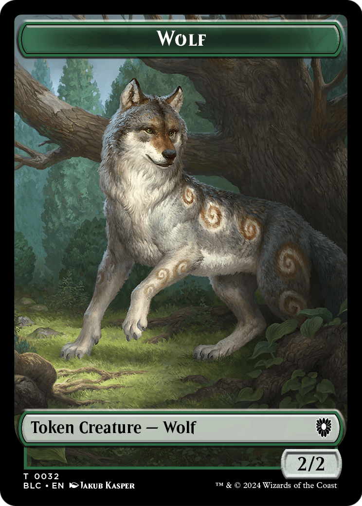 Wolf (TBLC-032) [Bloomburrow Commander Tokens]