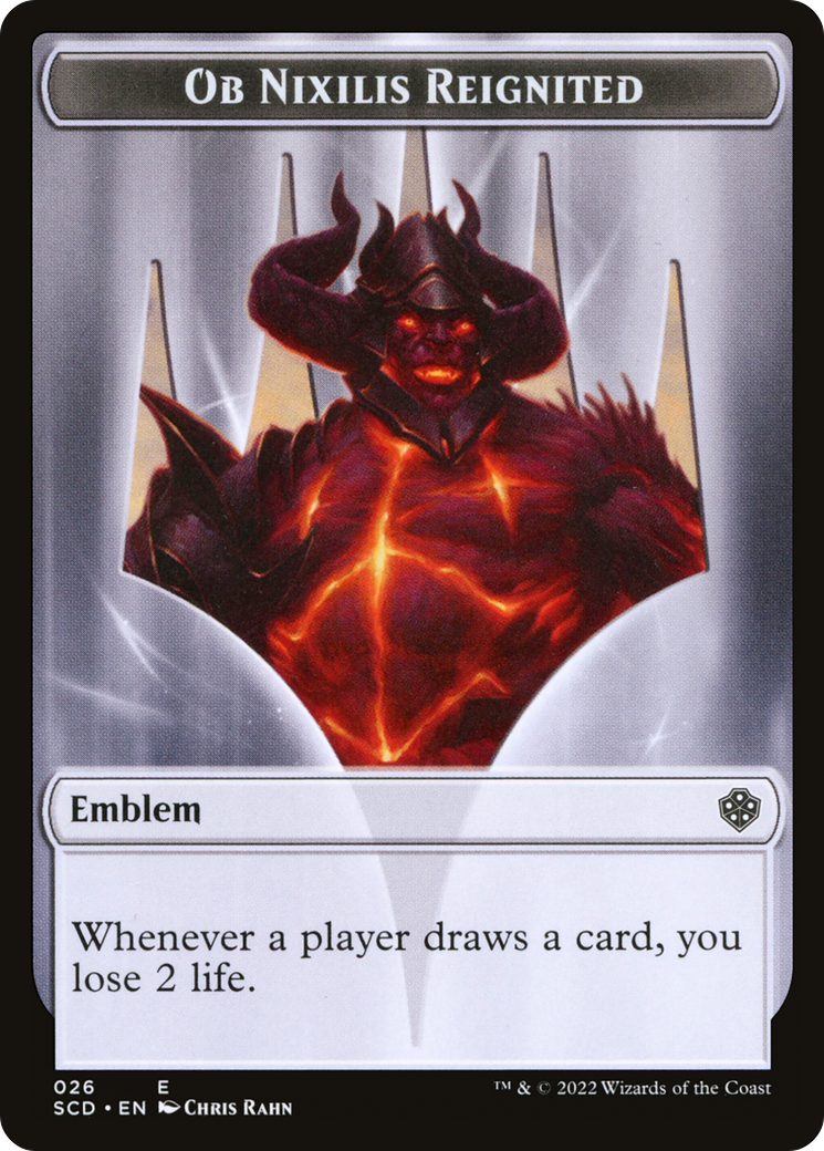 Ob Nixilis Reignited Emblem (TSCD-026) [Starter Commander Deck Tokens]