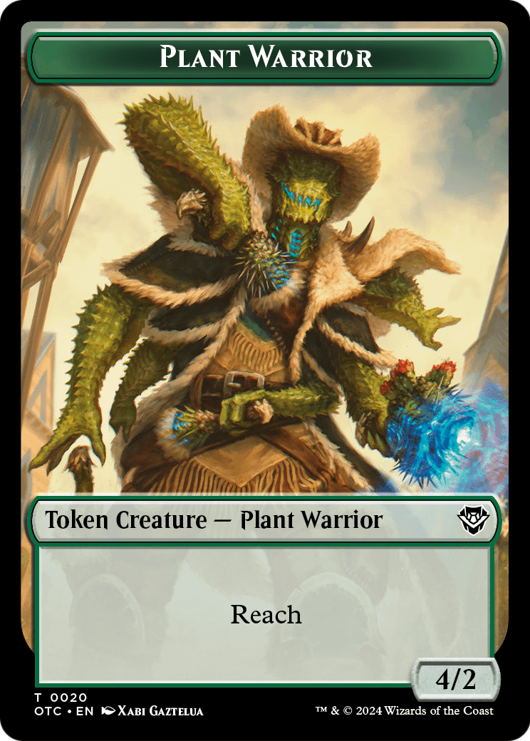 Plant Warrior (TOTC-020) [Outlaws of Thunder Junction Commander Tokens]