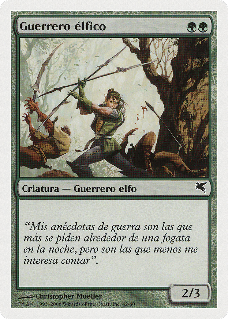 Elvish Warrior (Spanish) - "Guerrero elfico" (PSAL-B42) [Salvat 2005]