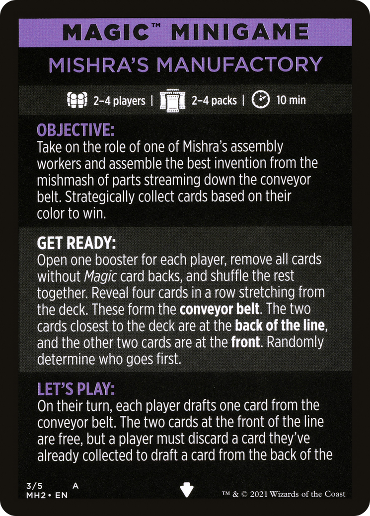 Mishra's Manufactory // Mishra's Manufactory (cont'd) (MMH2-003) [Modern Horizons 2 Minigames] Foil