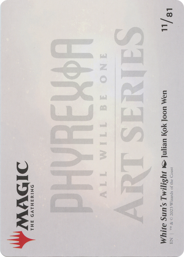 White Sun's Twilight // White Sun's Twilight (AONE-011) (Borderless) [Phyrexia: All Will Be One Art Series] Foil