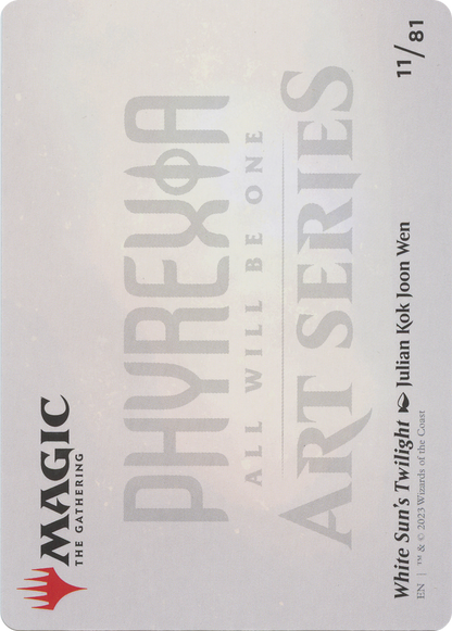White Sun's Twilight // White Sun's Twilight (AONE-011) (Borderless) [Phyrexia: All Will Be One Art Series] Foil