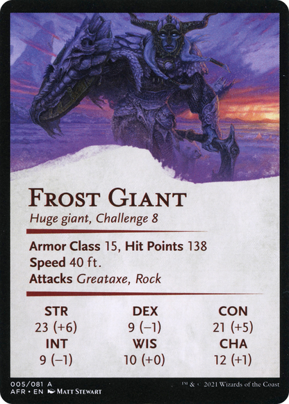 Rimeshield Frost Giant // Frost Giant (AAFR-005) (Borderless) [Adventures in the Forgotten Realms Art Series] Foil