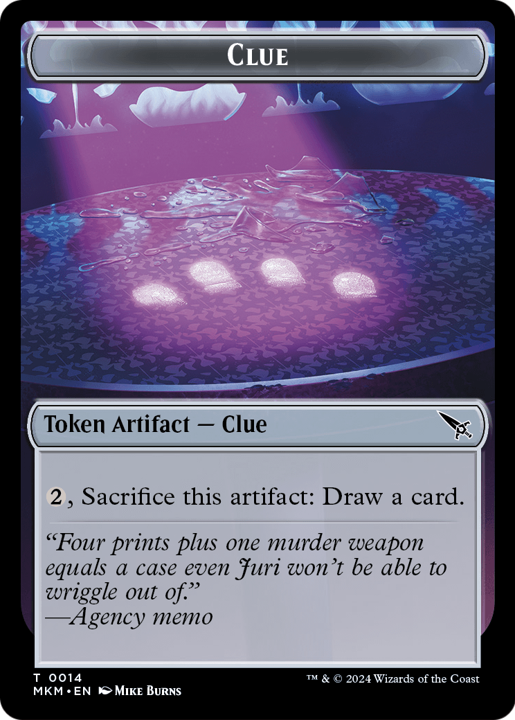 Clue (TMKM-014) [Murders at Karlov Manor Tokens]