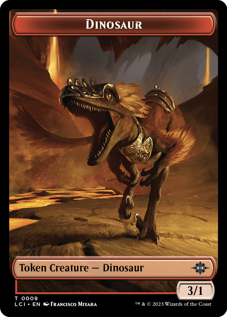 Dinosaur (TLCI-009) [The Lost Caverns of Ixalan Tokens] Foil