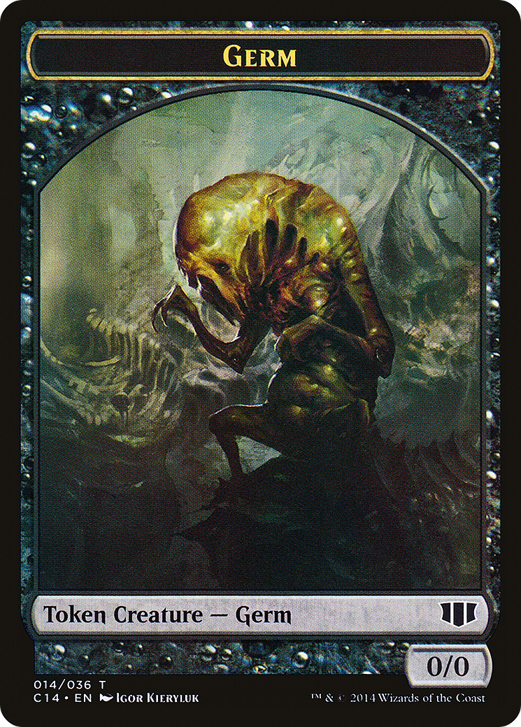 Germ // Zombie (Black) Double-sided Token (C14-14 // 16) [Commander 2014 Tokens]