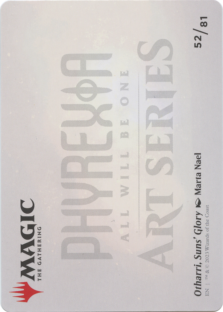 Otharri, Suns' Glory // Otharri, Suns' Glory (AONE-052) (Borderless) [Phyrexia: All Will Be One Art Series] Foil