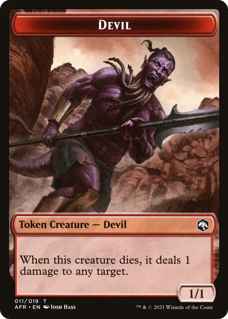 Devil (AFR-011) [Adventures in the Forgotten Realms Tokens] Foil