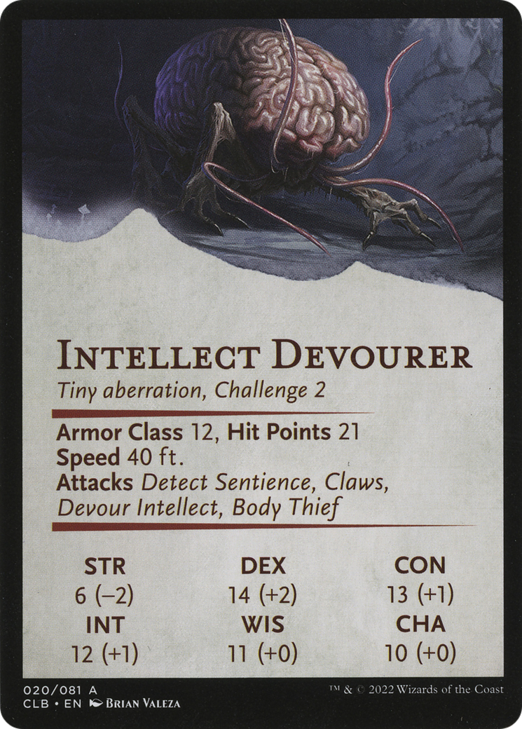 Intellect Devourer // Intellect Devourer (ACLB-020) (Borderless) [Battle for Baldur's Gate Art Series] Foil