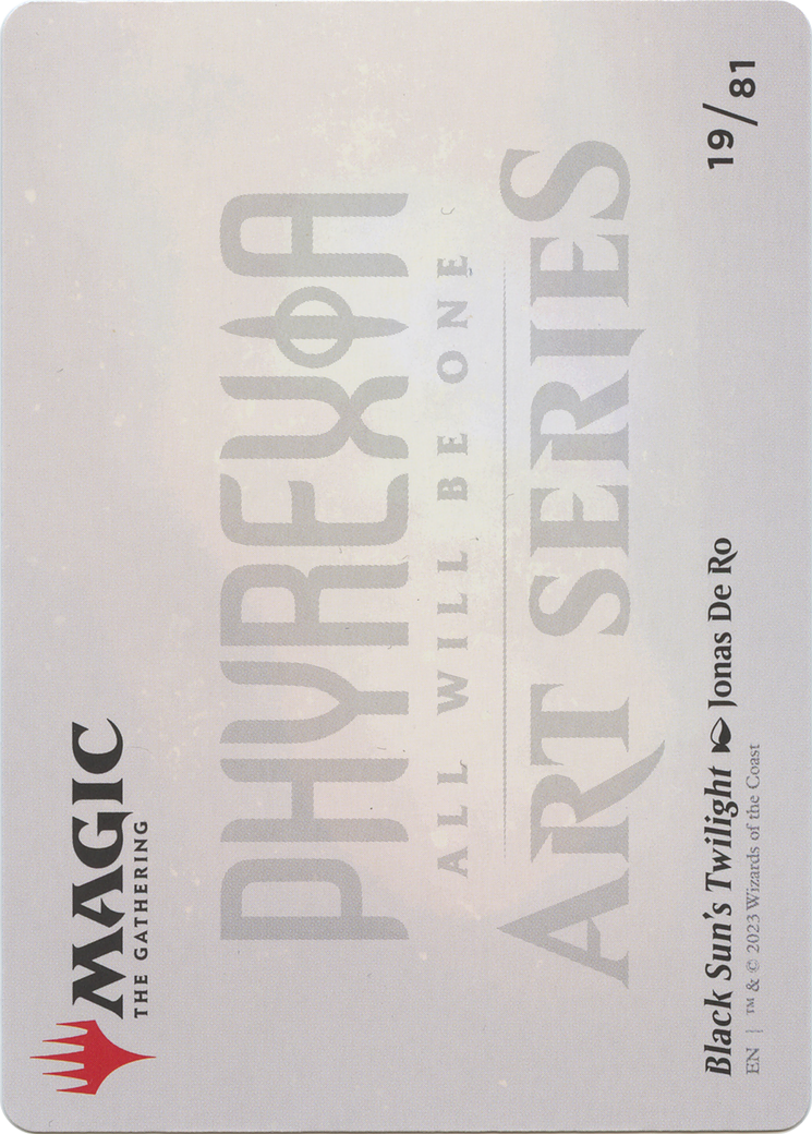 Black Sun's Twilight // Black Sun's Twilight (AONE-019) (Borderless) [Phyrexia: All Will Be One Art Series] Foil