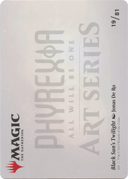 Black Sun's Twilight // Black Sun's Twilight (AONE-019) (Borderless) [Phyrexia: All Will Be One Art Series] Foil