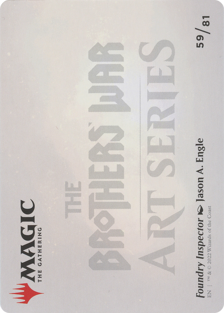 Foundry Inspector // Foundry Inspector (ABRO-059) (Borderless) [The Brothers' War Art Series] Foil