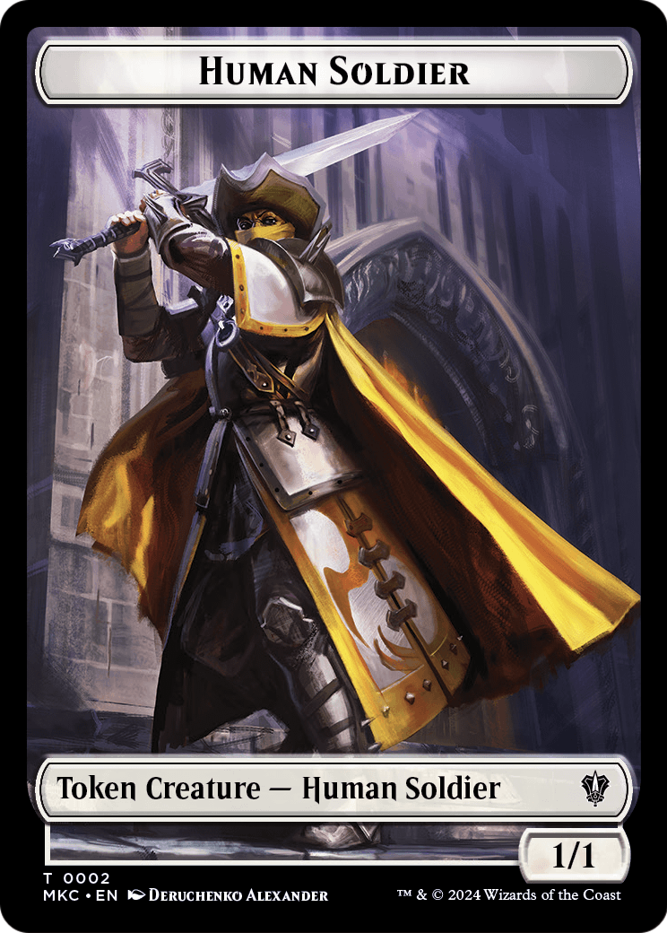 Human Soldier (TMKC-002) [Murders at Karlov Manor Commander Tokens]