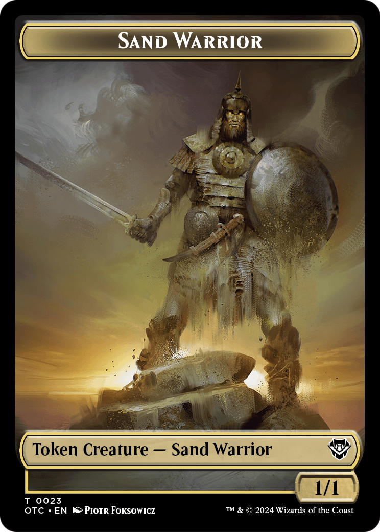 Sand Warrior (TOTC-023) [Outlaws of Thunder Junction Commander Tokens]