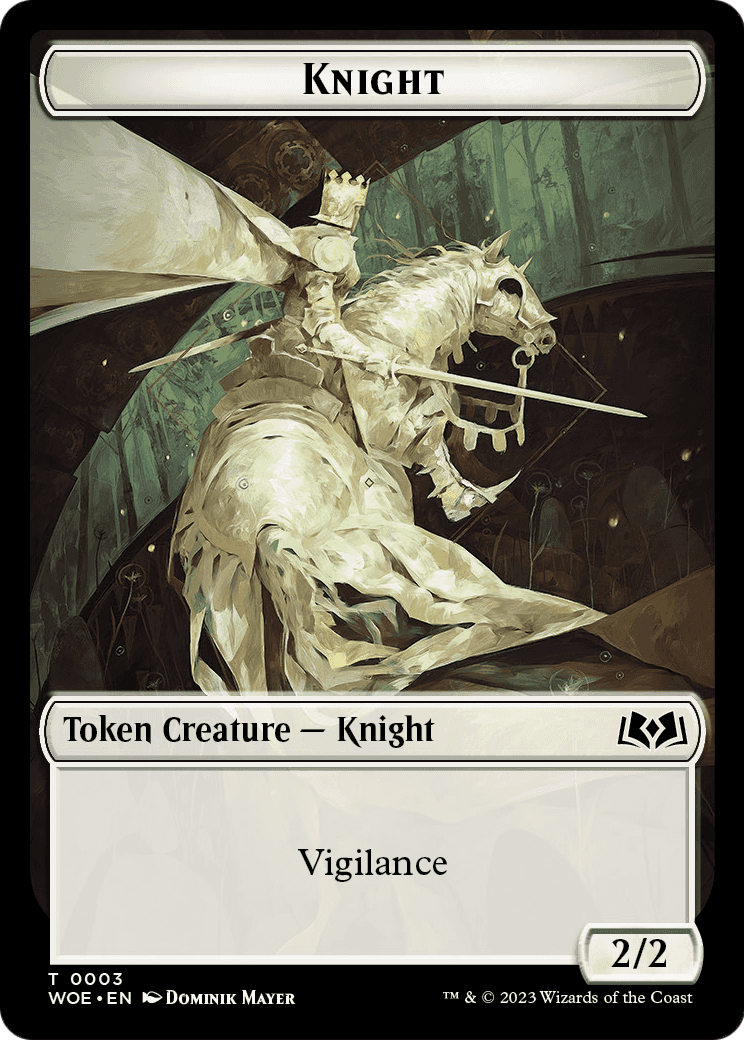 Knight (TWOE-003) [Wilds of Eldraine Tokens] Foil
