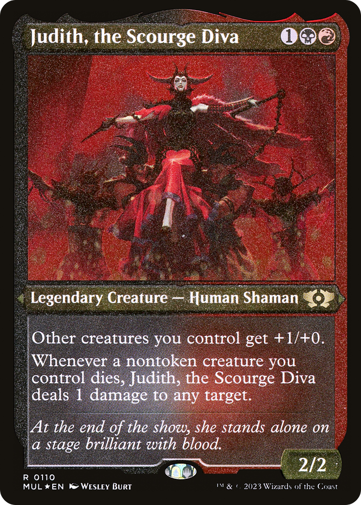 Judith, the Scourge Diva (Foil Etched) (MUL-110) [Multiverse Legends] Foil