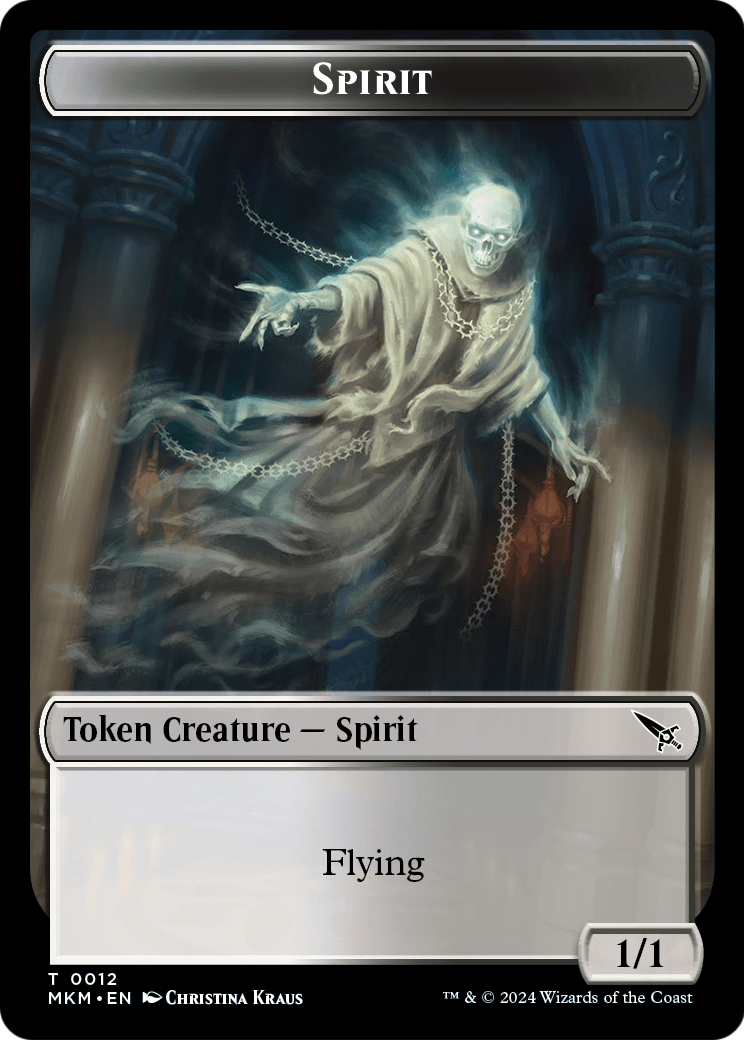 Spirit (TMKM-012) [Murders at Karlov Manor Tokens] Foil