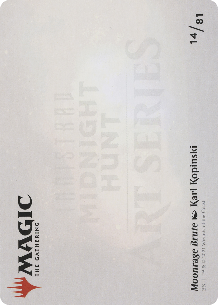 Moonrage Brute // Moonrage Brute (AMID-014) (Borderless) [Midnight Hunt Art Series] Foil