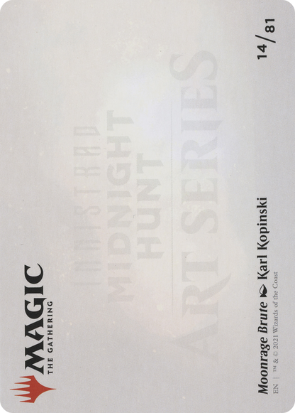 Moonrage Brute // Moonrage Brute (AMID-014) (Borderless) [Midnight Hunt Art Series] Foil
