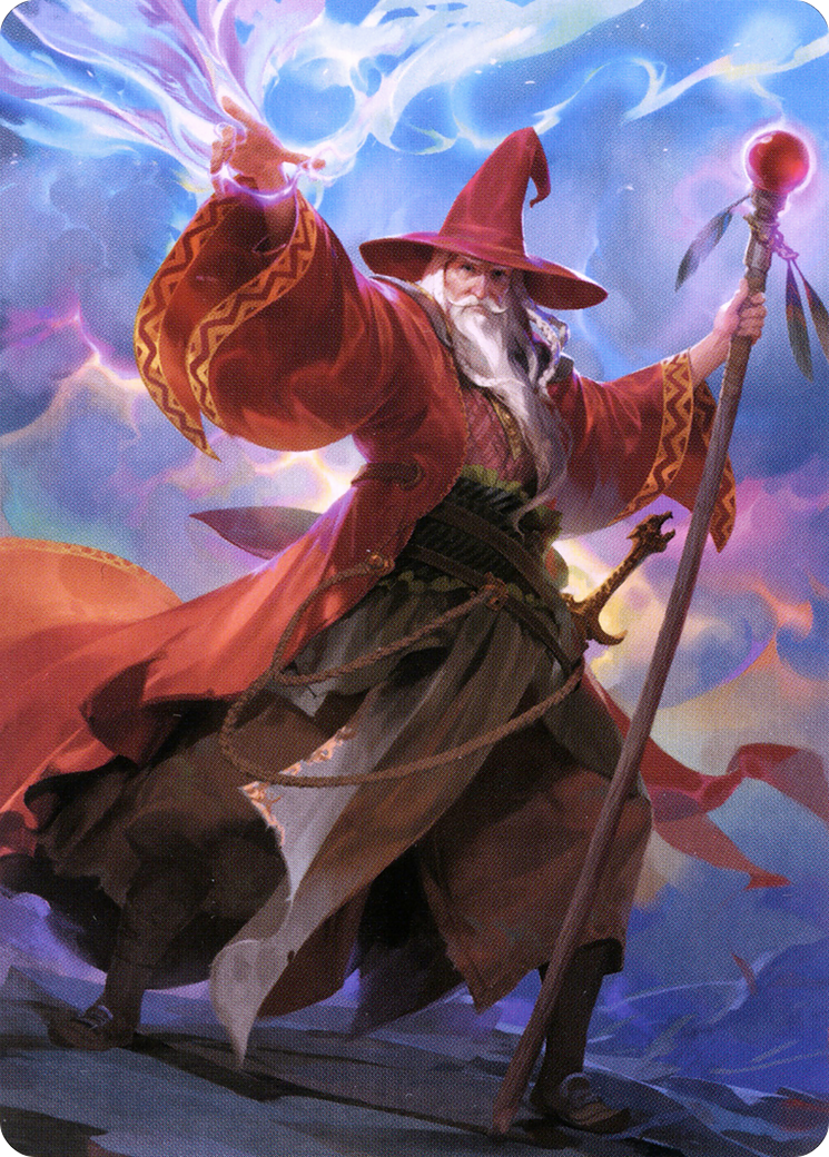 Elminster // Elminster (ACLB-036) (Borderless) [Battle for Baldur's Gate Art Series] Foil