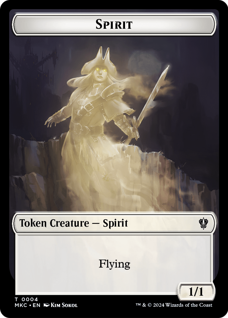 Spirit (TMKC-004) [Murders at Karlov Manor Commander Tokens]