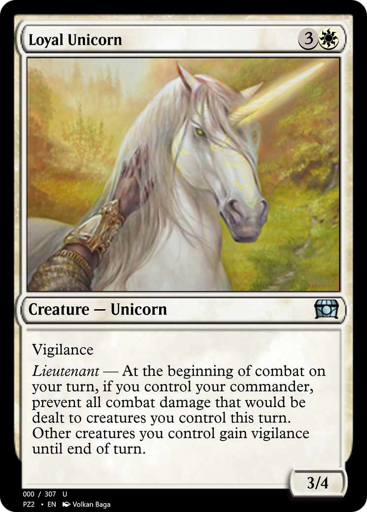 Loyal Unicorn (PZ2-70729) [Treasure Chest] Foil