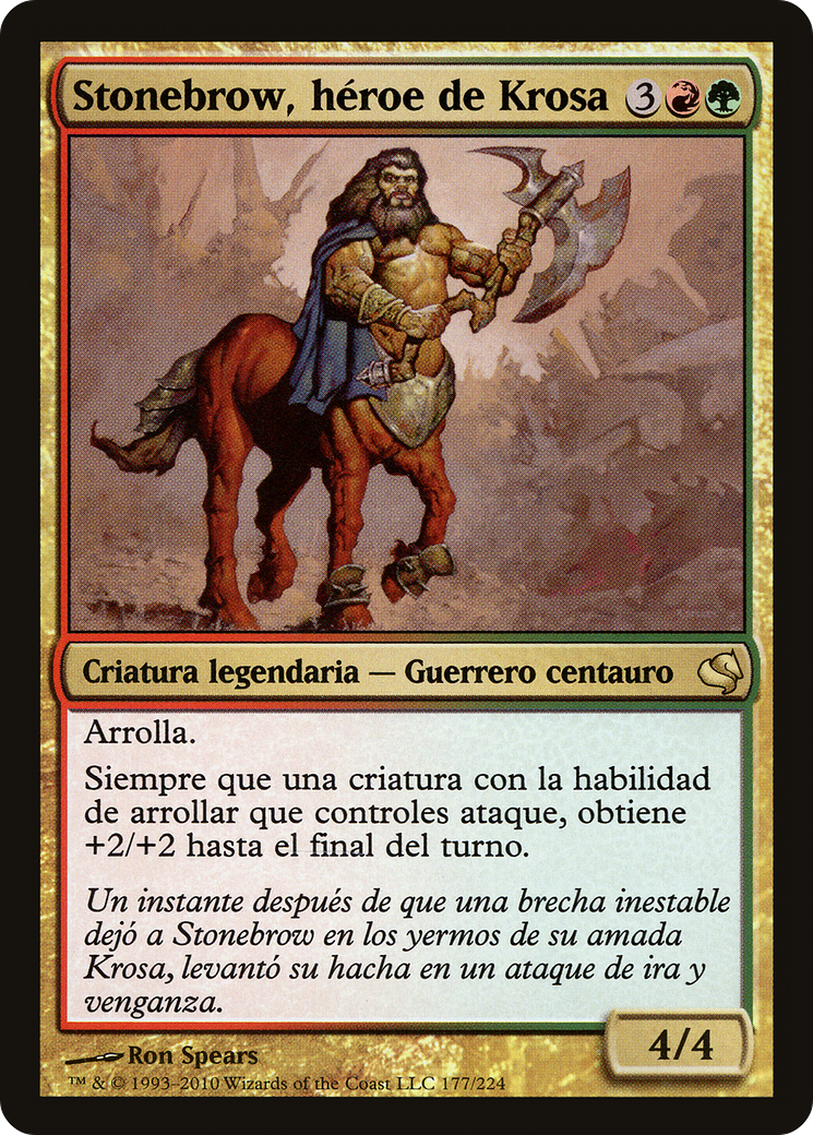 Stonebrow, Krosan Hero (Spanish) - "Stonebrow, heroe de Krosa" (PS11-177) [Salvat 2011]