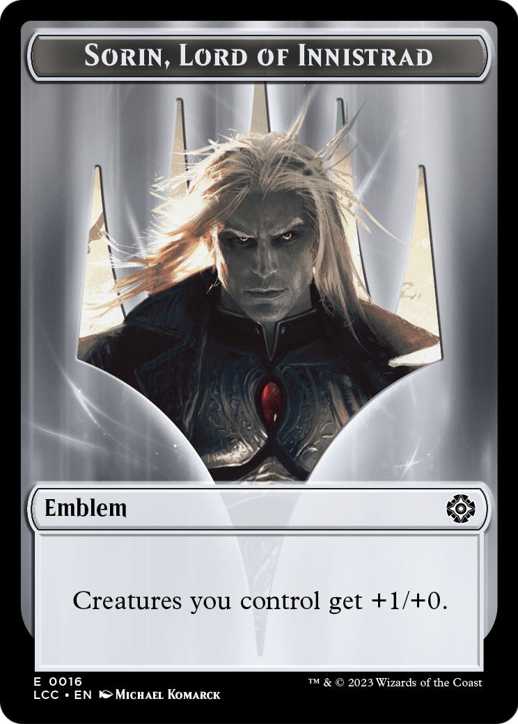 Sorin, Lord of Innistrad Emblem (TLCC-016) [The Lost Caverns of Ixalan Commander Tokens]