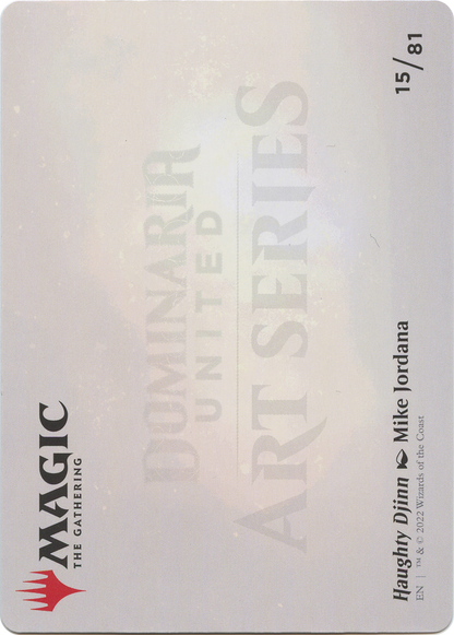 Haughty Djinn // Haughty Djinn (ADMU-015) (Borderless) [Dominaria United Art Series] Foil