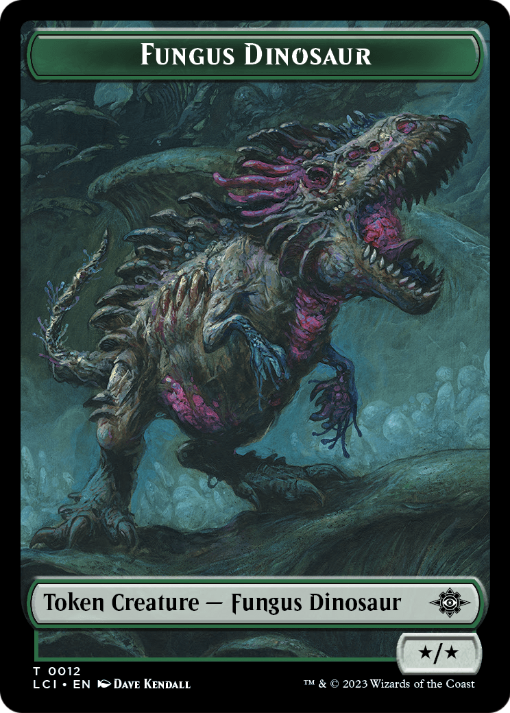 Fungus Dinosaur (TLCI-012) [The Lost Caverns of Ixalan Tokens] Foil