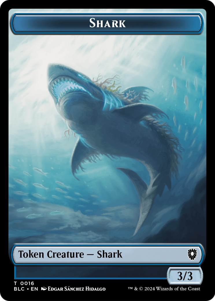 Shark (TBLC-016) [Bloomburrow Commander Tokens]