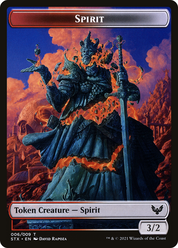 Spirit Token (STX-006) [Strixhaven: School of Mages Tokens] Foil