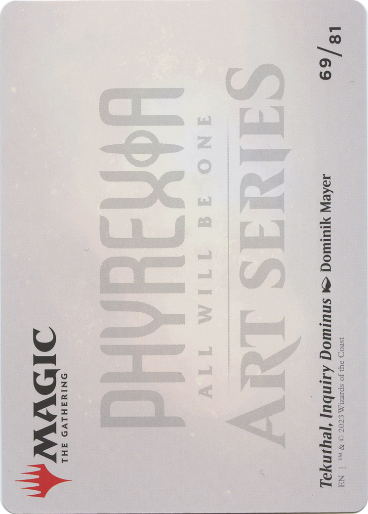 Tekuthal, Inquiry Dominus // Tekuthal, Inquiry Dominus (AONE-069) (Borderless) [Phyrexia: All Will Be One Art Series] Foil