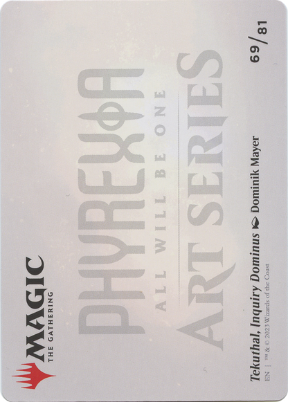 Tekuthal, Inquiry Dominus // Tekuthal, Inquiry Dominus (AONE-069) (Borderless) [Phyrexia: All Will Be One Art Series] Foil