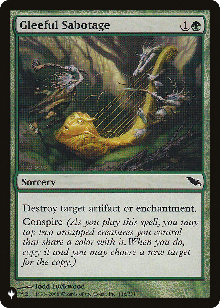 Gleeful Sabotage (PLST-SHM-116) [The List] Foil