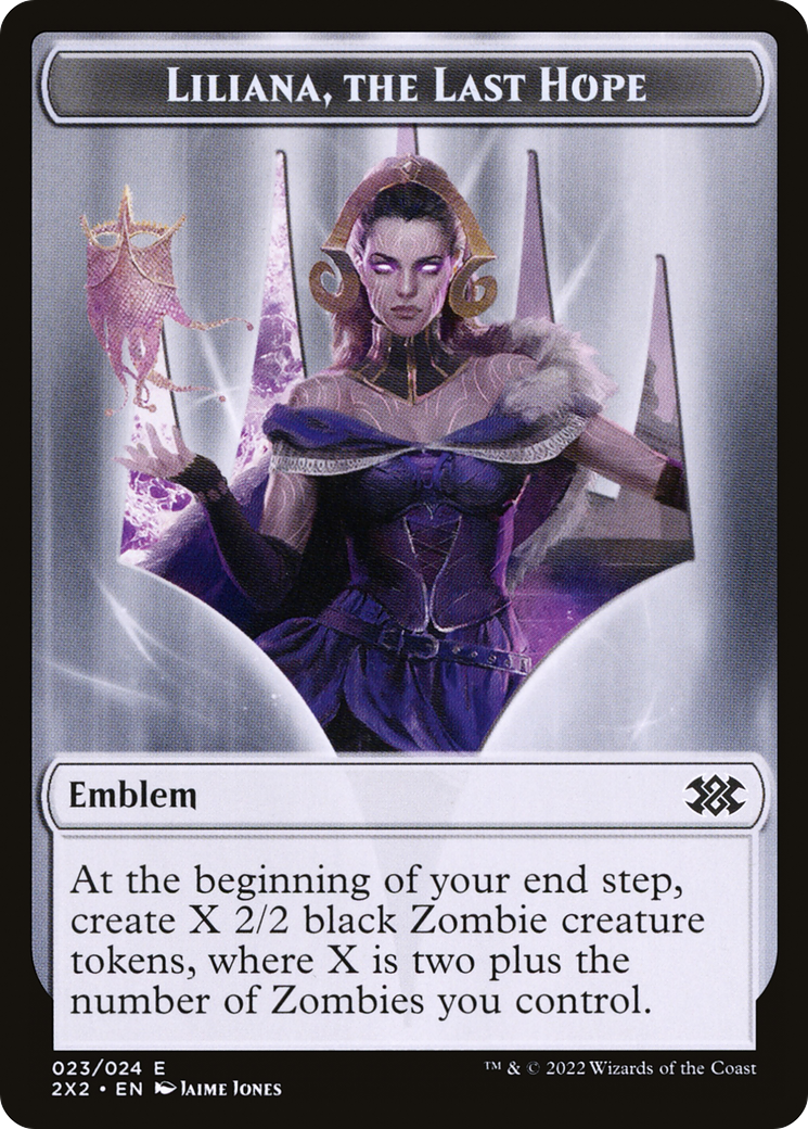 Liliana, the Last Hope Emblem (T2X2-023) [Double Masters 2022 Tokens]
