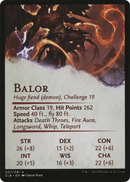 Balor // Balor (ACLB-007) (Borderless) [Battle for Baldur's Gate Art Series]