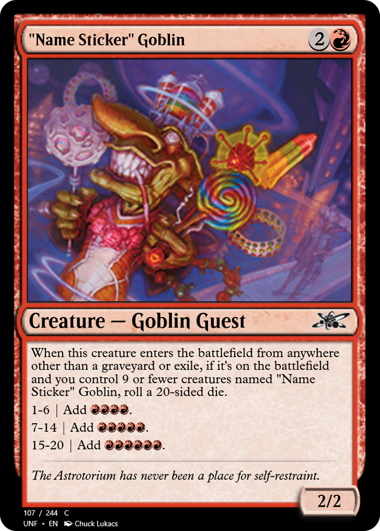 "Name Sticker" Goblin (UNF-107M) [Unfinity]