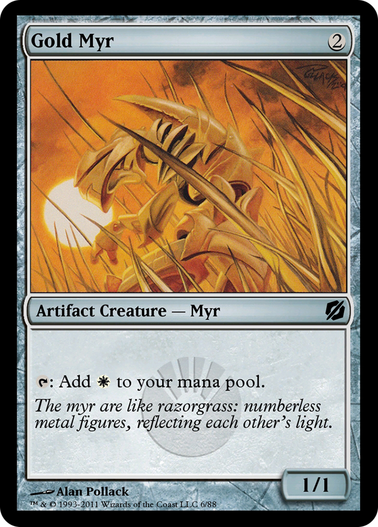 Gold Myr (TD2-006) [Duel Decks: Mirrodin Pure vs. New Phyrexia]