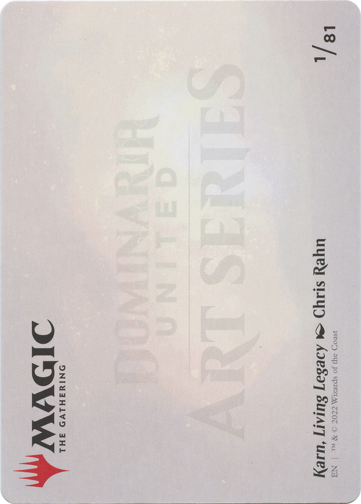 Karn, Living Legacy // Karn, Living Legacy (ADMU-001) (Borderless) [Dominaria United Art Series] Foil