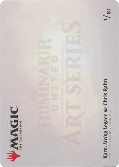 Karn, Living Legacy // Karn, Living Legacy (ADMU-001) (Borderless) [Dominaria United Art Series] Foil
