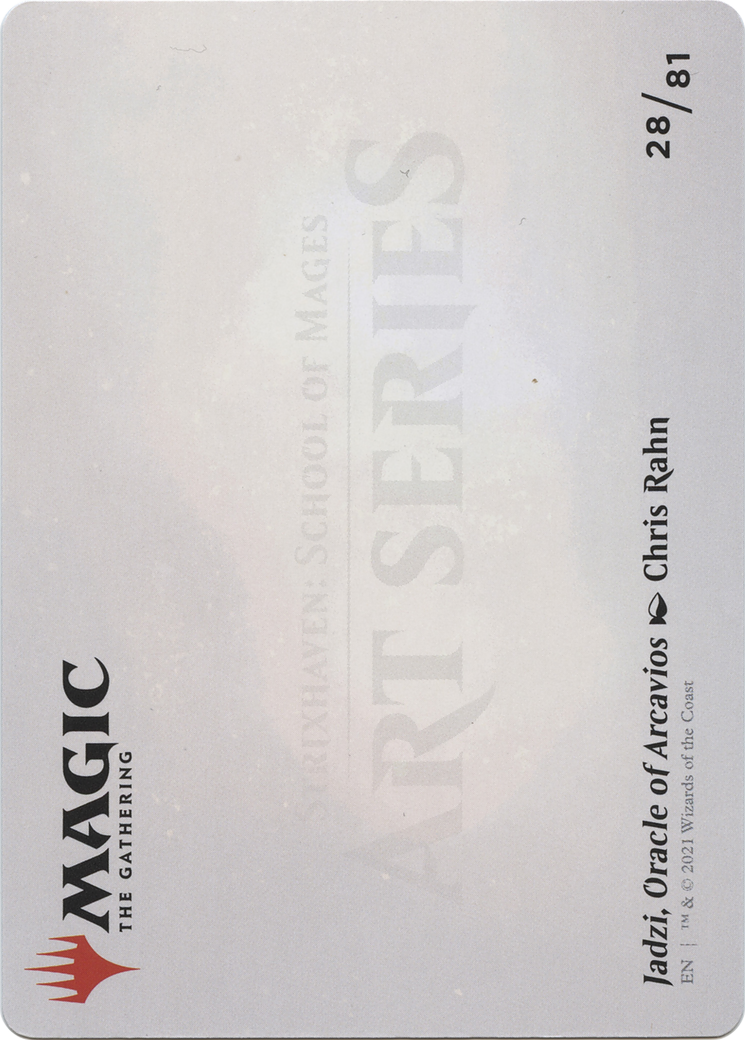 Jadzi, Oracle of Arcavios // Jadzi, Oracle of Arcavios (ASTX-028) (Borderless) [Strixhaven Art Series] Foil