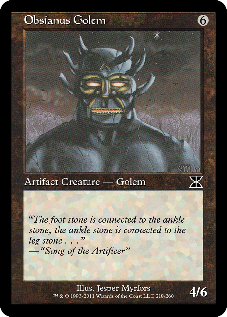 Obsianus Golem (ME4-218) [Masters Edition IV] Foil