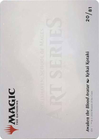Awaken the Blood Avatar // Awaken the Blood Avatar (ASTX-020) (Borderless) [Strixhaven Art Series] Foil