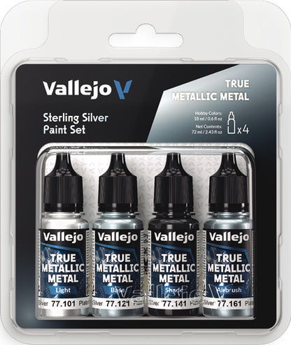 Vallejo True Metallic Metal Paint Set